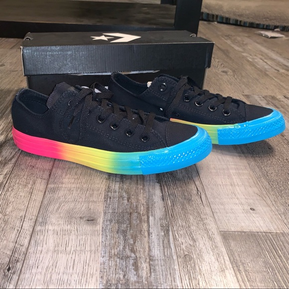 Converse Shoes - Converse ctas ox low black blue pink yellow shoes